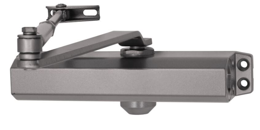 Доводчик Smartec ST-DC036BC-GR двери c тягой EN 3-6, 40 - 130 кг, 1400 мм, 2-х скор., тормоз открывания, GR - серый