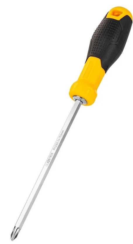 

Отвертка Deli DL626150S двухсторонняя PH2+SL6x150мм Сталь Cr-V, общая длина 260 мм, длина хвостовика 150 мм, диаметр хвостовика 6,3мм, DL626150S