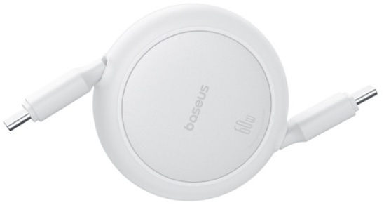 

Кабель Baseus Free2Pull P10364500211-01 USB-C-USB-C 60W 1м., Moon White, Free2Pull