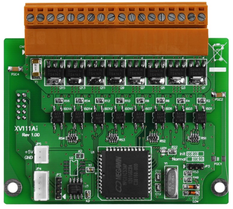 

Модуль ICP DAS XV111A CR 16-channel Isolated Source-type Digital Output Module (RoHS), XV111A CR