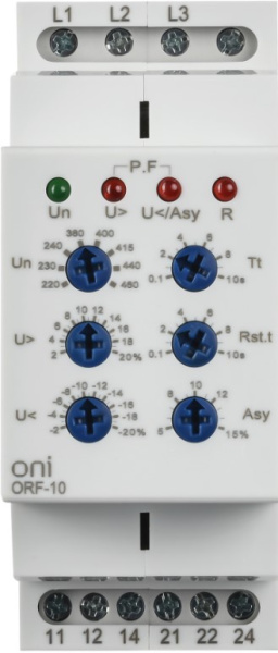 Изображение товара Реле контроля фаз ONI ORF-10-220-460VAC