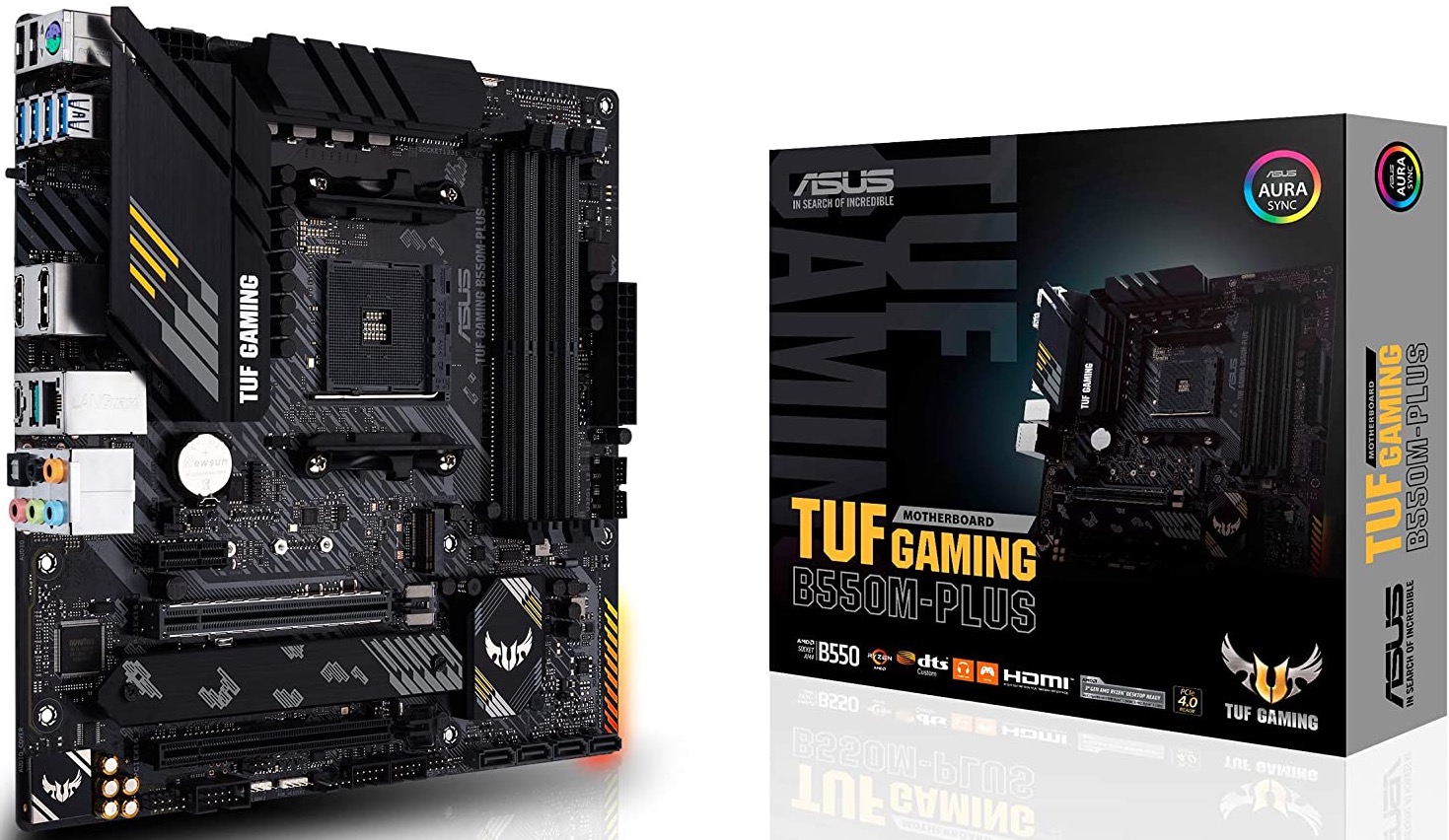 

Материнская плата mATX ASUS TUF GAMING B550M-PLUS (AM4, AMD B550, 4*DDR4(4400), 4*SATA 6G RAID, 2*M.2, 3*PCIE, 7.1CH, 2.5Glan, 7*USB 3.2/USB Type-C, H, TUF GAMING B550M-PLUS