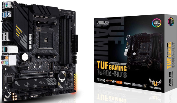 Изображение товара Материнская плата ASUS TUF GAMING B550M-PLUS с DDR4, M.2 и RGB подсветкой