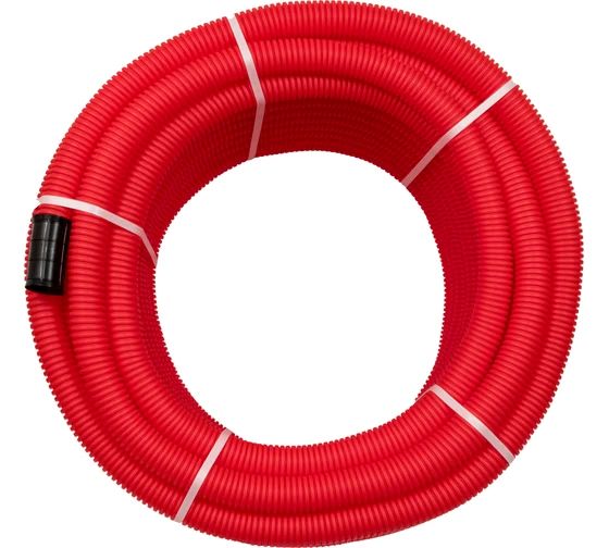 Труба гофрированная Gigant 801075GI двустенная ПНД гибкая красная D75 50м