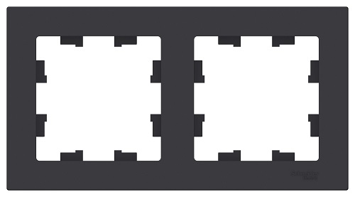 

Рамка Schneider Electric ATN001002 AtlasDesign, 2-постовая, универсальная, карбон, ATN001002
