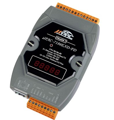 Изображение товара Коммутатор ICP DAS uPAC-7186EXD-FD CR с Ethernet и RS порты для промышленной автоматизации