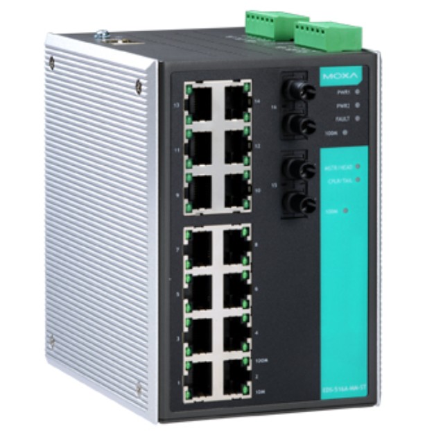 

Коммутатор управляемый MOXA EDS-516A-MM-ST-T 14x10/100 BaseTx, 2 100 BaseFx multi mode, ST, EDS-516A-MM-ST-T