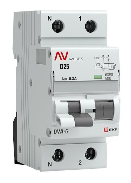 фото Автомат дифференциальный EKF rcbo6-1pn-25D-300-a-av в Красноярске