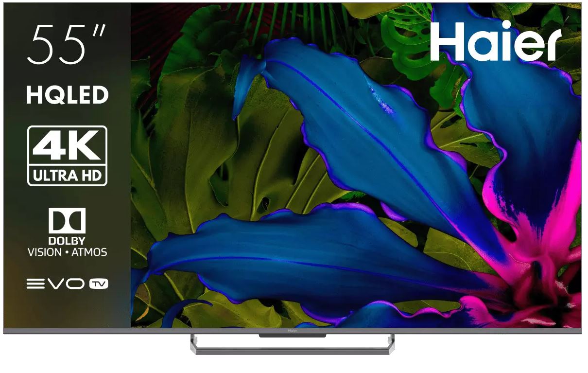 

Телевизор Haier DH1VVZD03RU серый QLED S6 Frameless 4K UHD 144Hz MEMC DVB-T DVB-T2 DVB-C DVB-S DVB-S2 USB WiFi Smart TV, DH1VVZD03RU