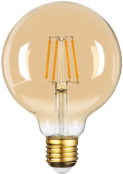 

Лампа светодиодная WOLTA WF-G95-10W2.4KE27 FILAMENT 10Вт 2400K E27, WF-G95-10W2.4KE27