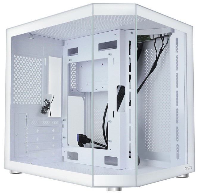 

Корпус mATX Ginzzu V220 без БП, боковая и фронтальная панель из закалённого стекла, USB 3.0, USB 2.0, V220