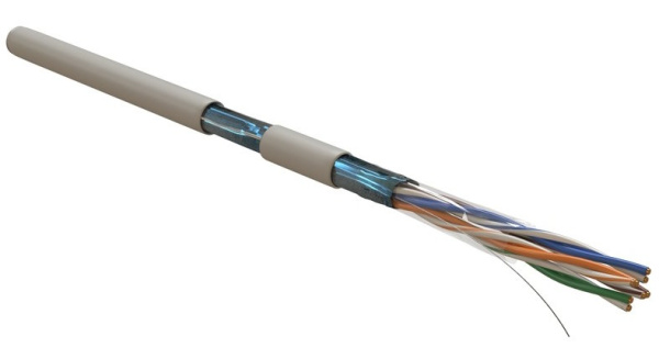 фото Кабель витая пара F/UTP 5e кат. 4 пары Hyperline FUTP4R-C5E-S24-IN-LSZH-GY-305 в Перми