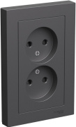 фото Розетка двухместная без заземления  Systeme Electric ATN001422