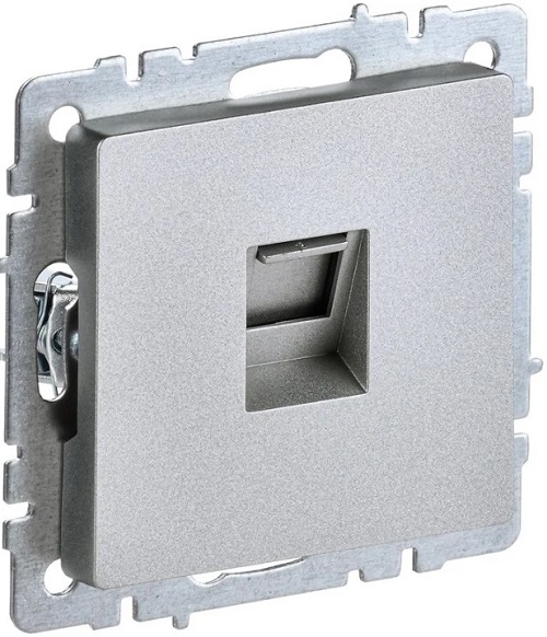 

Розетка компьютерная IEK BR-K10-2-K47 BRITE RJ45 кат.6 РК11-БрА Алюминевый, BR-K10-2-K47