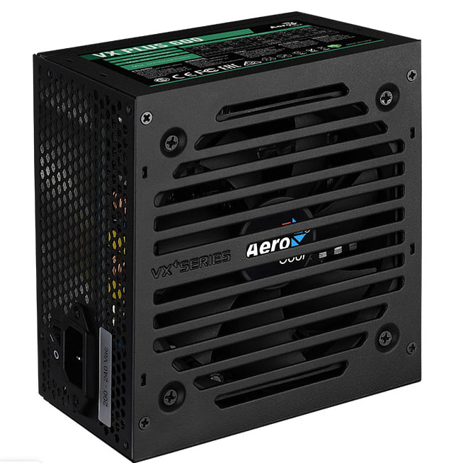 

Блок питания ATX AeroCool VX PLUS 600 4713105962772 600W (20/24+4 SATA+3 PATA+6/2x8 pin, вентилятор d120мм), VX PLUS 600