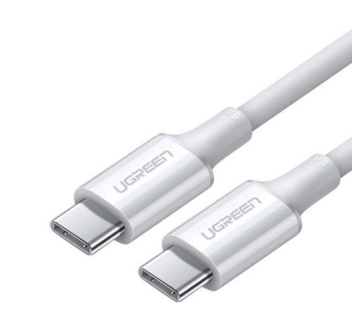 

Кабель UGREEN US300 60552 Type-C Male/Type-C Male 2.0, ABS Shell 5A Current, 2м, white, US300