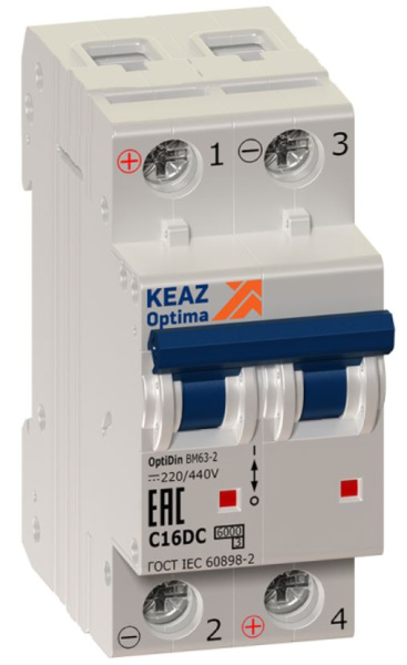 Изображение товара Автоматический выключатель КЭАЗ 261232 для постоянного тока 10 А