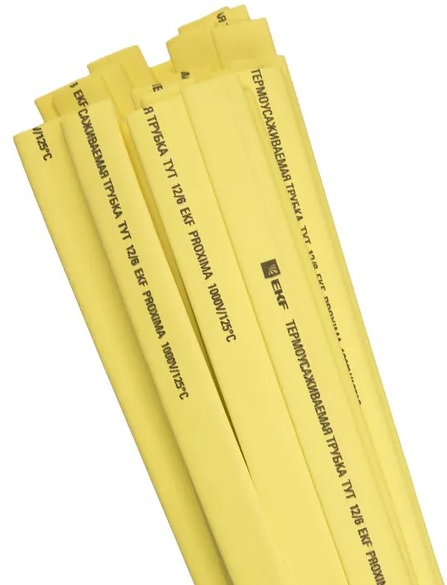 

Термоусаживаемая трубка EKF tut-10-y-1m нг 10/5 желтая в отрезках по 1м, tut-10-y-1m