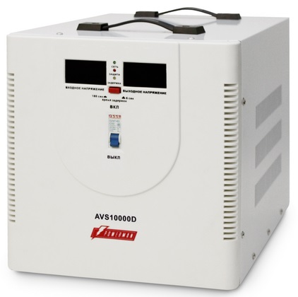

Стабилизатор напряжения Powerman POWERMAN AVS 10000D step-type regulator, digital indicators of voltage levels, 10000VA, 140-260V, maximum input curre, POWERMAN AVS 10000D