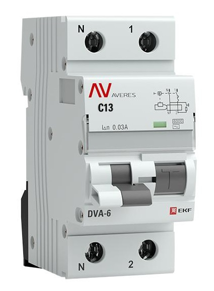 фото Автомат дифференциальный EKF rcbo6-1pn-13C-30-ac-av в Перми