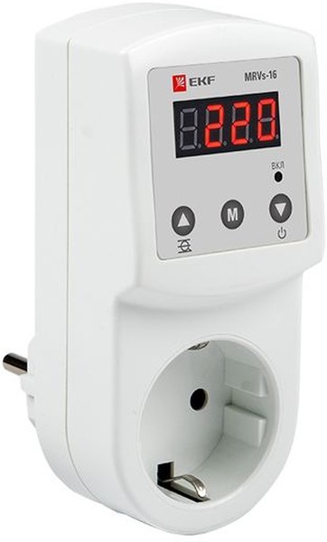 

Реле напряжения EKF MRVs-16 цифровое розеточное PROxima, MRVs-16