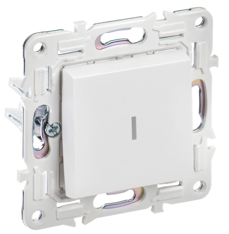 

Переключатель одноклавишный IEK SK-V12-1-10-K01 SKANDY с инд. 10А SK-V08W Арктический белый, SK-V12-1-10-K01