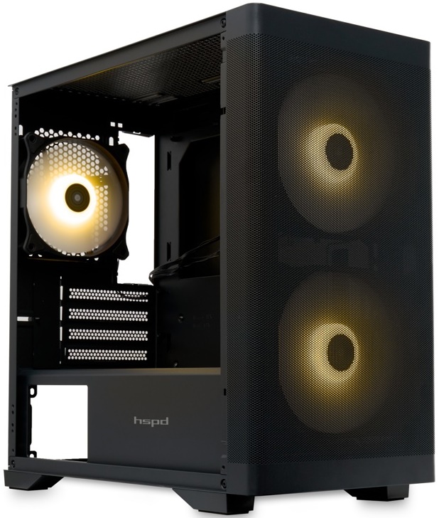 

Корпус mATX HSPD M320 без БП, Black, 2*USB 3.0, M320