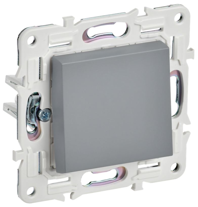 

Выключатель одноклавишный IEK SK-V10-0-10-K03 SKANDY 10А SK-V01Gr серый, SK-V10-0-10-K03