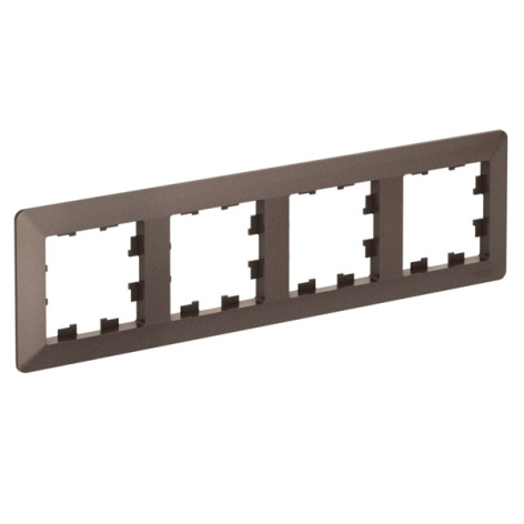 Изображение товара Рамка Systeme Electric AtlasDesign Air четырехместная коричневая IP20