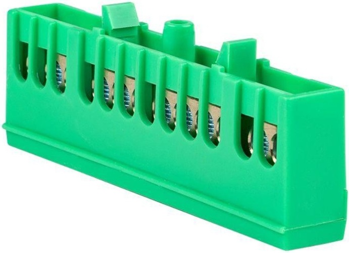 

Шина EKF sn0-63-12-ig "0" PE (6x9мм) 12 отв. латунь зеленый изолир. корп. на DIN-рейку, sn0-63-12-ig