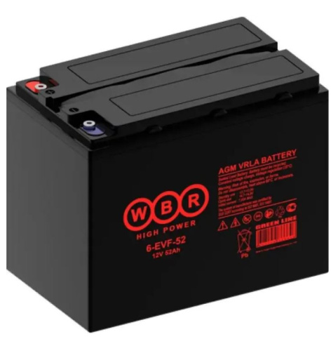Изображение товара Аккумулятор WBR 6-EVF-52 52 Ач 6 В M6 надежный источник питания