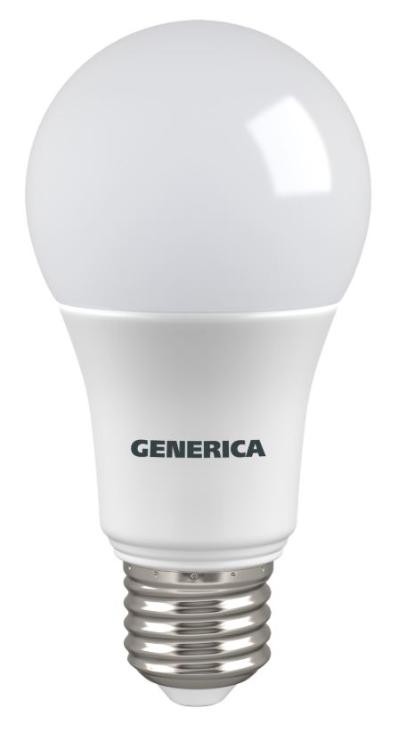 

Лампа светодиодная GENERICA LL-A60-11-230-40-E27-G A60 груша 11Вт 230В 4000К E27 ПРОМО (кратность 10шт), LL-A60-11-230-40-E27-G