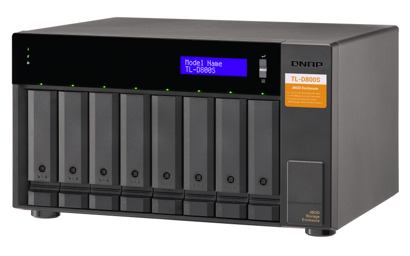 

Модуль расширения QNAP TL-D800S SATA 8 отсеков 3,5"/2,5", 2 порта SFF-8088, настольное исполнение, для NAS и PC, TL-D800S
