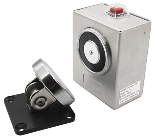 Изображение товара Электромагнитный держатель двери Skudo SK-DH50S настенный и напольный монтаж