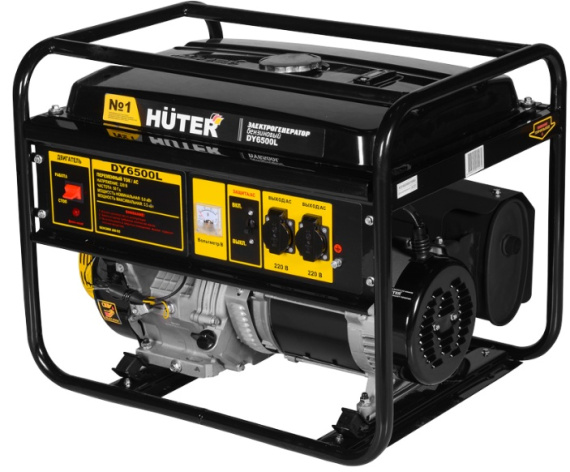 Изображение товара Генератор бензиновый Huter DY6500L мощностью 5.5 кВт для автономного электроснабжения