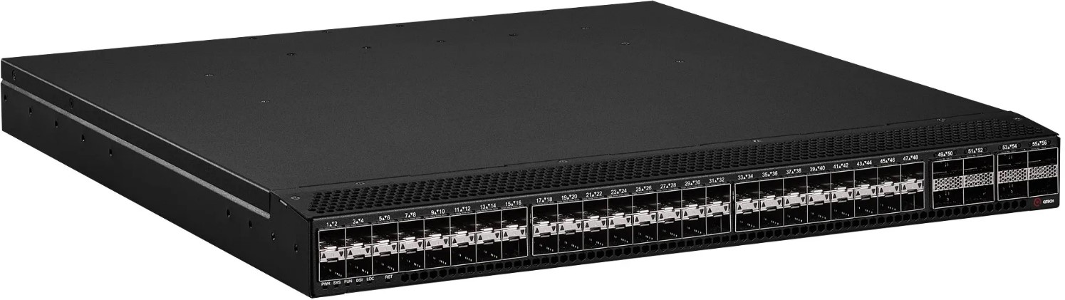 

Коммутатор управляемый QTECH QSW-6700-56F 8 портов 100GbE QSFP28, 48 портов 25GbE SFP28, 1 порт USB, консольный порт, порт управления MGMT, 2 сменных, QSW-6700-56F