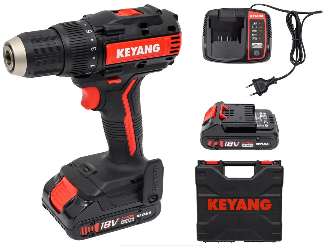 

Шуруповерт аккумуляторный KEYANG DD18BL-W (Set) бесщеточный, DD18BL-W (Set)