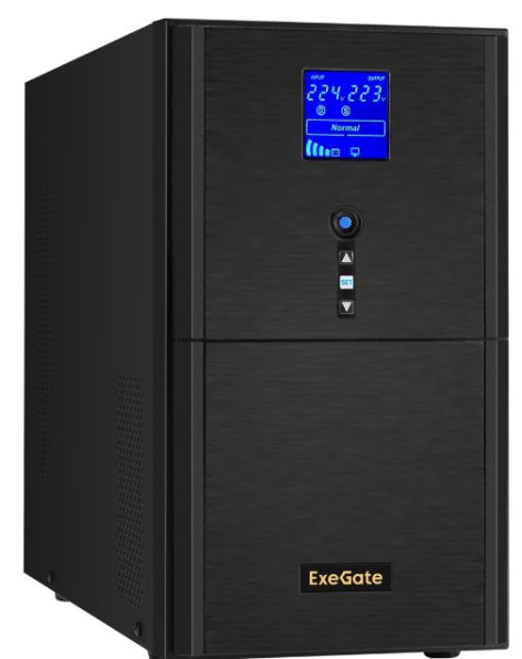 Изображение товара ИБП Exegate SineTower SZ-3000 с технологией AVR и LCD-дисплеем