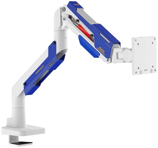 

Кронштейн Ultramounts UM743WB для мониторов, белый/синий 24"-57" макс.30кг крепление к столешнице, поворот и наклон, UM743WB