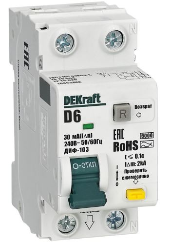 Изображение товара Автомат DEKraft 16453DEK для защиты электросетей
