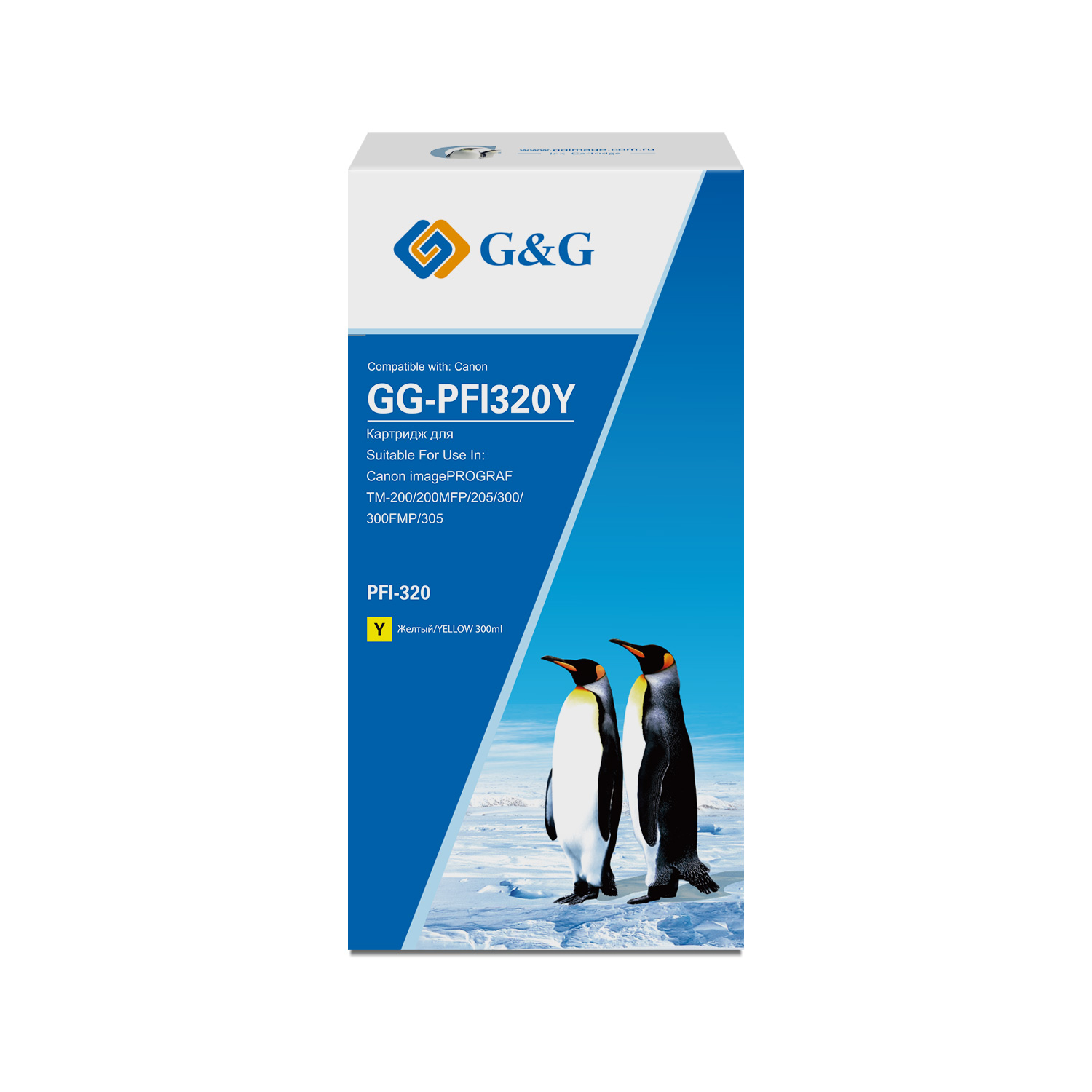 

Картридж струйный G&G GG-PFI320Y PFI-320Y желтый (300мл) для Canon imagePROGRAF TM-200/200MFP/205/300/300MFP/305, GG-PFI320Y