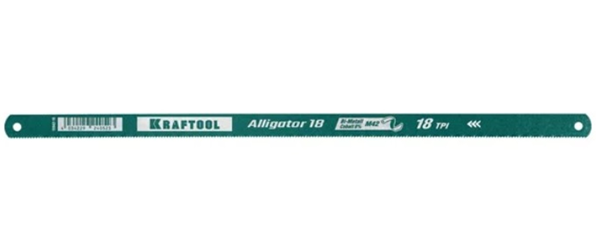 

Полотно Kraftool Alligator-18 15942-18 Kraftool биметаллическое по металлу, 18 TPI, коробка, Alligator-18
