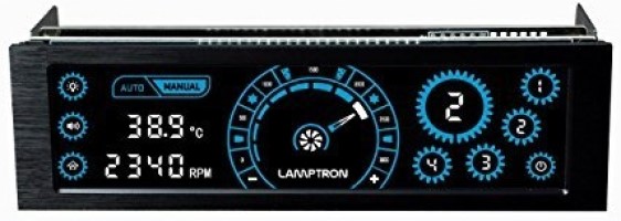 

Панель управления Lamptron CM430 сенсорная, 30Вт/канал х4, PWM, черная, синяя подсветка дисплея, CM430