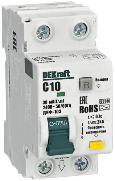 Изображение товара Автомат защиты электрической цепи DEKraft 16314DEK 32А 1P+N 6 кА