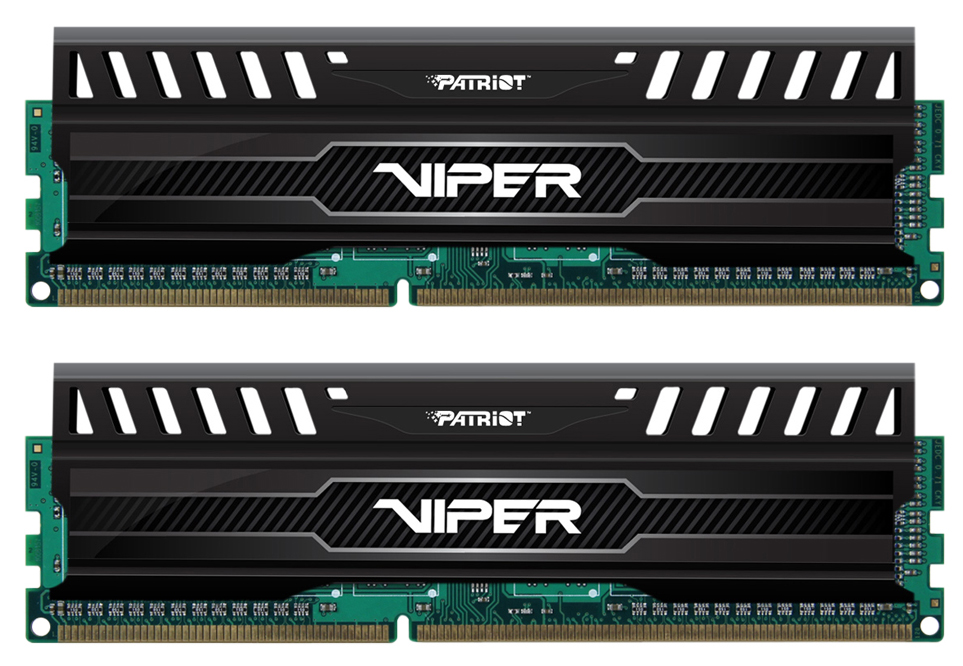 

Модуль памяти DDR3 16GB (2*8GB) Patriot Memory PV316G160C0K Viper 3 PC3-12800 1600MHz CL10 1.5V Радиатор BLACK, PV316G160C0K