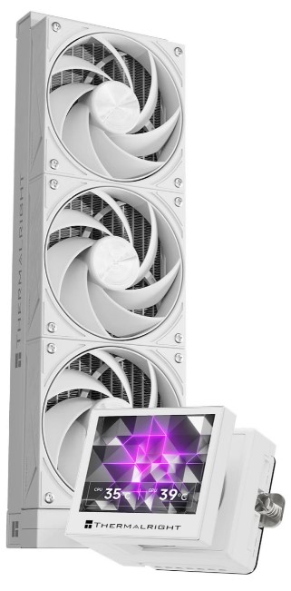 

Система охлаждения жидкостная Thermalright Stream Vision 360 White LGA115x/1200/1700/1851/AM4/AM5 (3*120mm, 800-2400rpm, 96.4CFM, 31.4dBa), Stream Vision 360 White