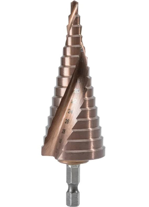 

Сверло Deli DH-JTZ032-E3 ступенчатое по металлу (4-32мм, HSS M35, спиральная канавка, шестигранный хвостовик), DH-JTZ032-E3