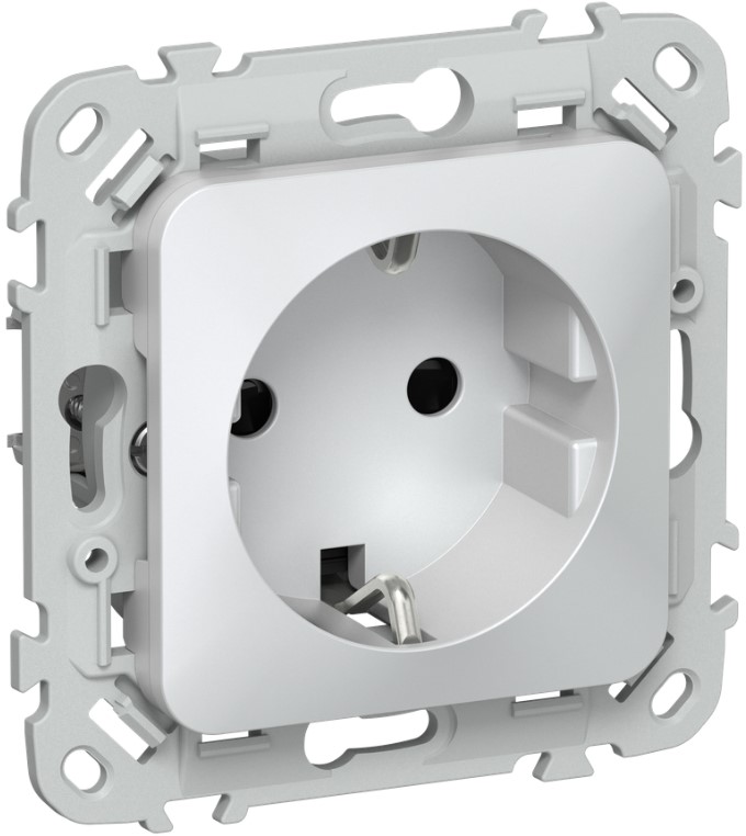 

Розетка с заземлением IEK FI-R14-16-1-K36 FLITE с защитными шторками безвинтовое крепление 16А РСш11-1-ФлЖ жемчуг, FI-R14-16-1-K36