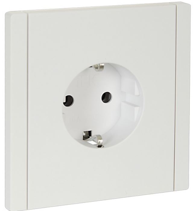 

Розетка с заземлением IEK FP-R14-16-1-K01 FORTE&PIANO с защитными шторками 16А FP213 белый, FP-R14-16-1-K01