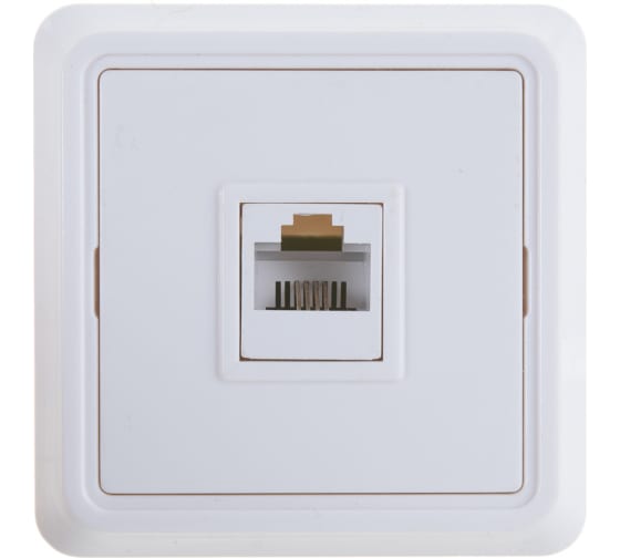 

Розетка IEK ETO10-K01-DC телефонная 1-м ОП Октава РТ20-ОБ IP20 белая, ETO10-K01-DC